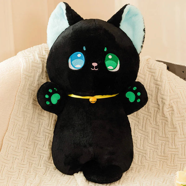 Black and White Cat Plush Toy Grab Stuffed Animal Gifts Halloween