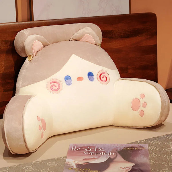 Soft Cartoon Cats Pillow – Plush Lumbar Support Chair Cushion & Home Decor