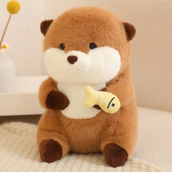 Cartoon Otter with Hat Plush Toy
