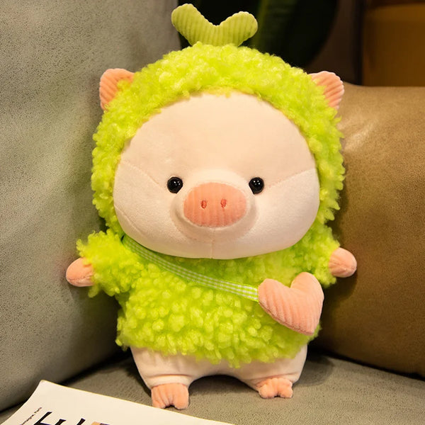 Lovely Pig Plush Toy in Rabbit & Bear Cosplay – Soft Stuffed Animal for Kids