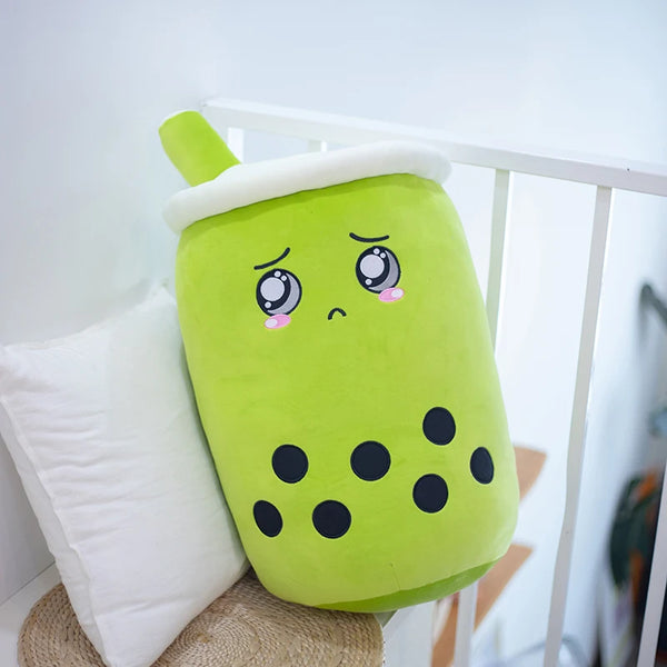 Boba Plushies Mini Dolls in a Boba Cup Can Flip Boba Tea Toy Many Size Boba Tea