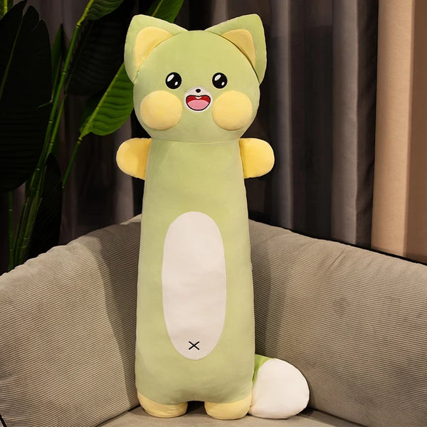 Cute Cat Plush Doll Soft Long Body Raccoon Pillow Stuffed Toys Kawaii Kids Girls