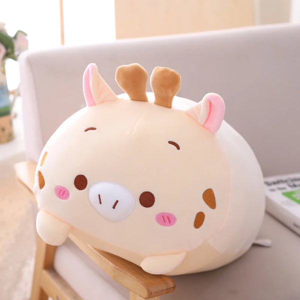 9 Styles Squishy Animal Cats Hamster Elephant Plush Toy Pillow Soft Cartoon Panda Piggy Bear Dinosaur Stuffed Doll Kawaii Gift