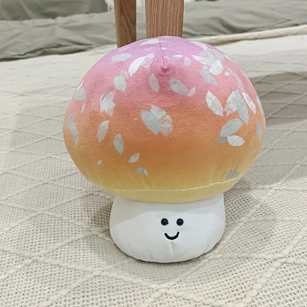 Kawaii Mushroom Plush Pillow Stuffed Colorful Color Plant Cushion