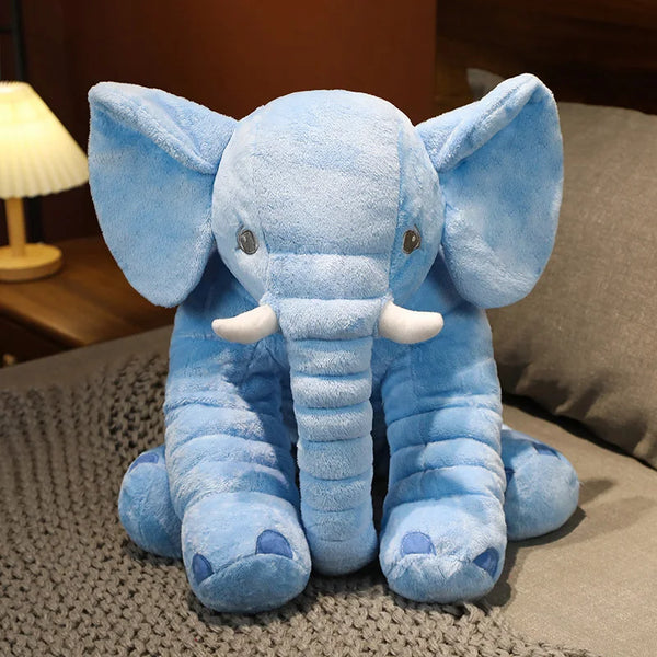 1Cute Plush Elephant Doll Toy Kids Play Back Cushion Cute Stuffed Elephant