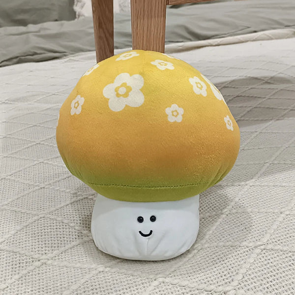 Kawaii Mushroom Plush Pillow Stuffed Colorful Color Plant Cushion