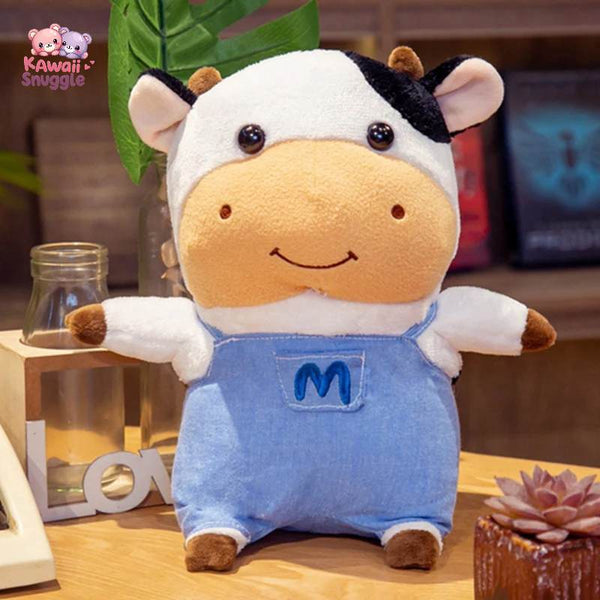 Kawaii Mini Cow Plush Animals Doll Toys Blue Kawaii Snuggle