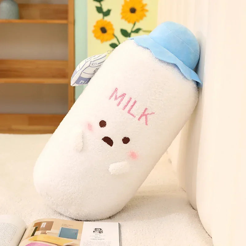 Adorable Milk Bottle Shaped Stuffed Pillow Kawaii Soft Plush Toys Baby's Bottle Doll For Boys And Girls Christmas Birthday Gifts
