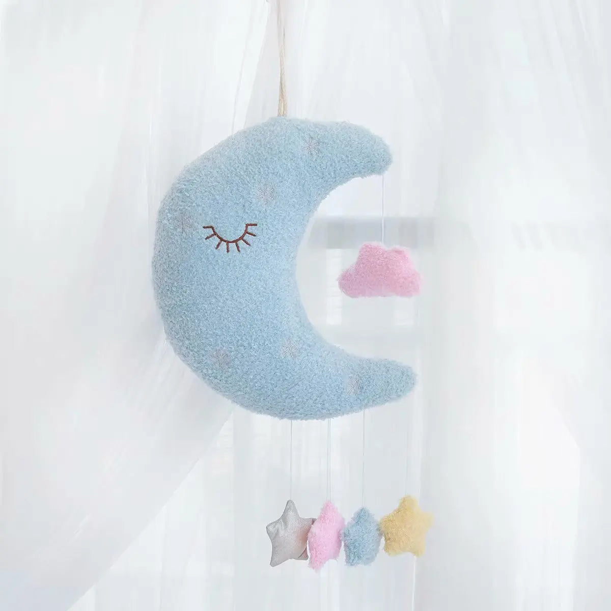 Cute Cloud Moon Rain Drops Plush Toys Wall Hanging – A Whimsy of Weather and Wonder