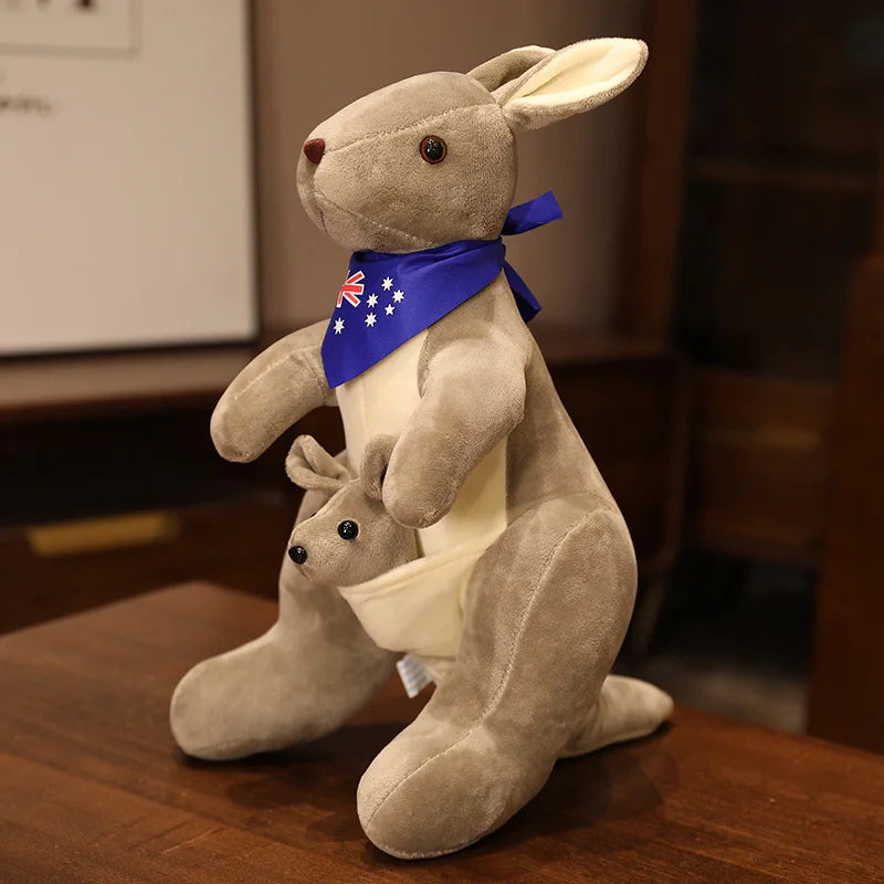Cute Mother & Child kangaroo Plush Toys Kawaii Big Size Kangaroo Plushie