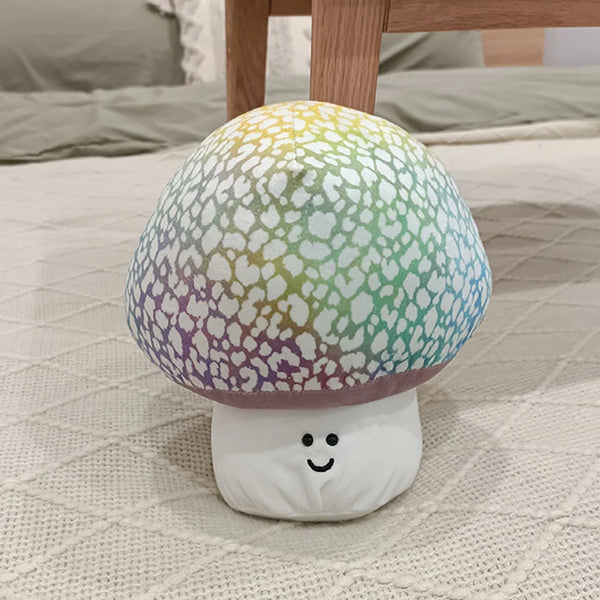 Kawaii Mushroom Plush Pillow Stuffed Colorful Color Plant Cushion