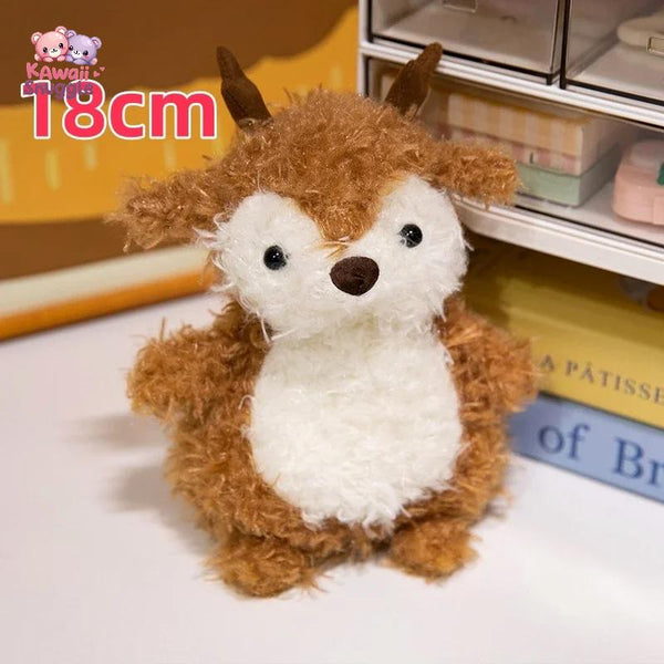 New Cartoon Christmas Series Plush Doll: Holiday Cheer for Your Home Elk 18cm Kawaii Snuggle