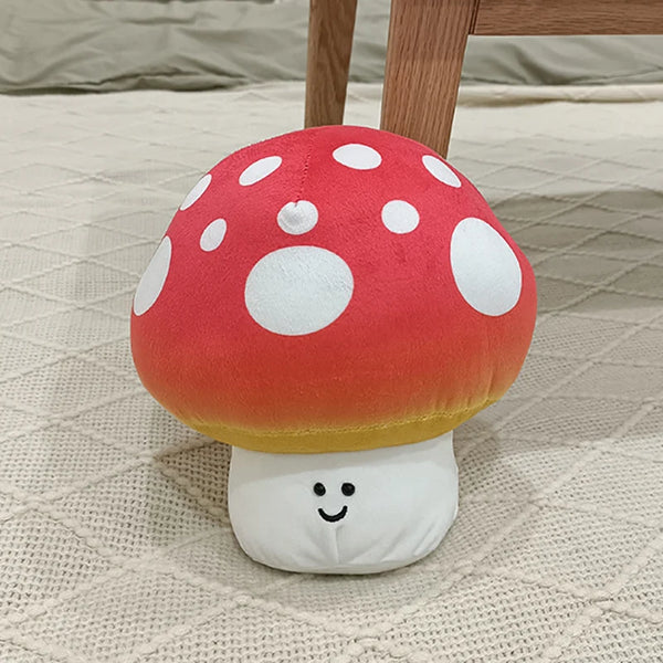 Kawaii Mushroom Plush Pillow Stuffed Colorful Color Plant Cushion