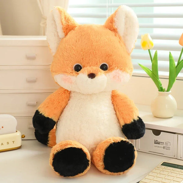 50cm New Kawaii Running Wolf Plush Toys Cartoon Stuffed Animal Lovely Soft Cuddly Baby Plushie Doll Toy for Girls Gift Decor