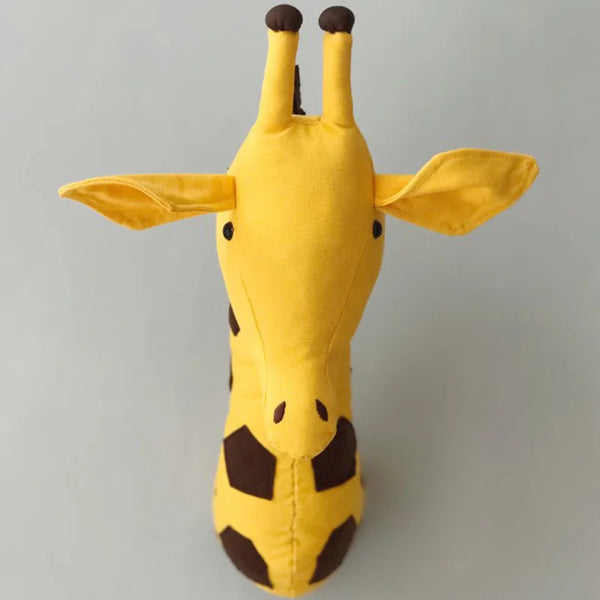 3D Zebra/Elephant/Giraffe Animal Head Wall Mount Children Stuffed Toys Kids Room Wall Home Decoration Accessories Birthday Gifts