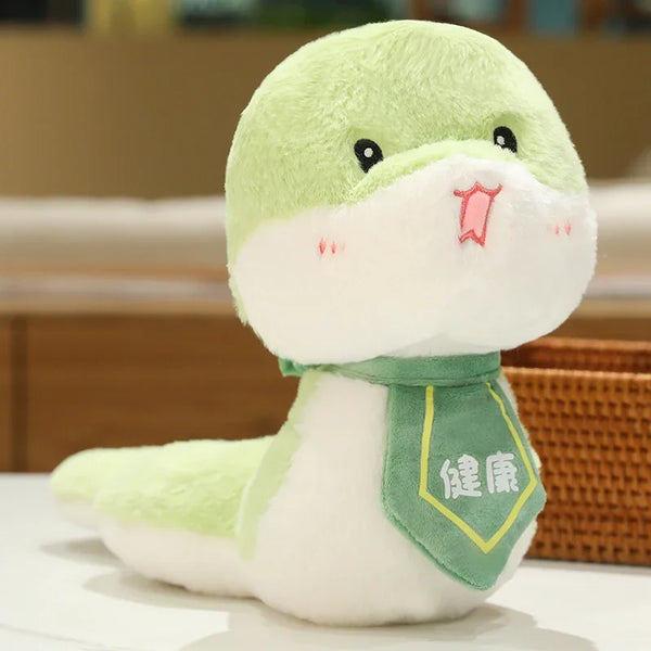 Cuddly Snake Wearing Bib – Snuggles With a Twist of Whimsy