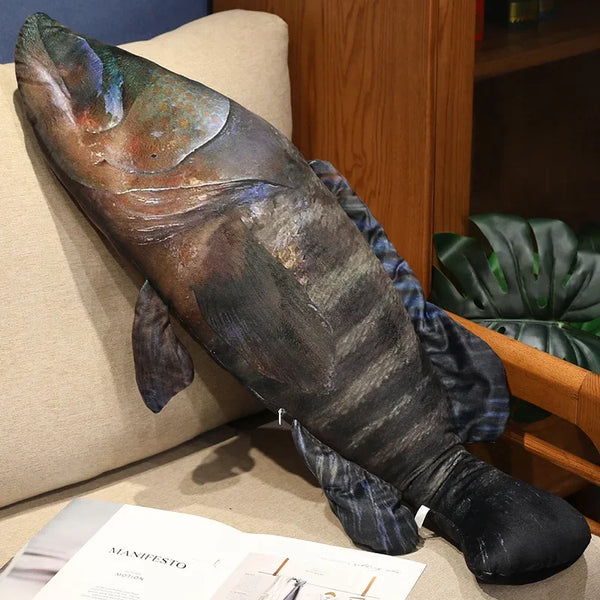 3D Simulation Fish Plush Trout Toys Stuffed Tuna Salmon Autumn Saury Grouper Plush Pillow Creative Sofa Pillow Cushion Gift Kids Toy