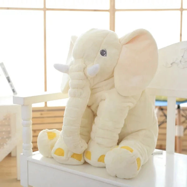 1Cute Plush Elephant Doll Toy Kids Play Back Cushion Cute Stuffed Elephant