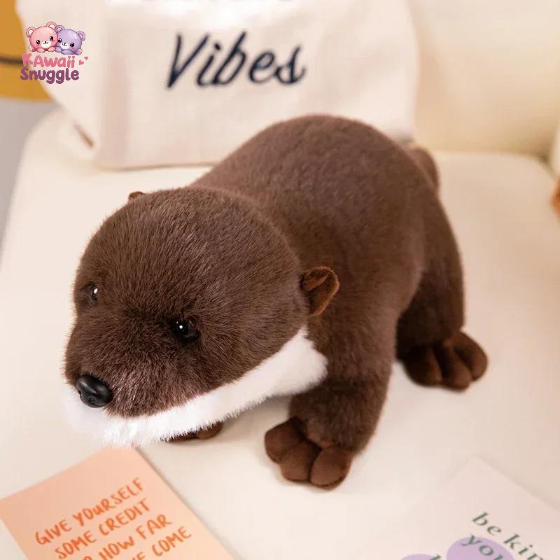 Plush Otter Toys Soft Stuffed Animal – Your Adorable River Buddy Lying Otter Kawaii Snuggle