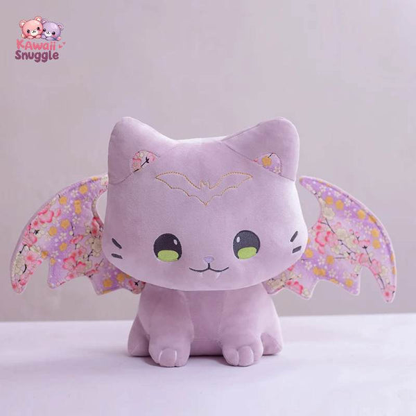 Japanese Sakura Cat Flying Wings A Whimsical Touch of Magic PURPLE Kawaii Snuggle