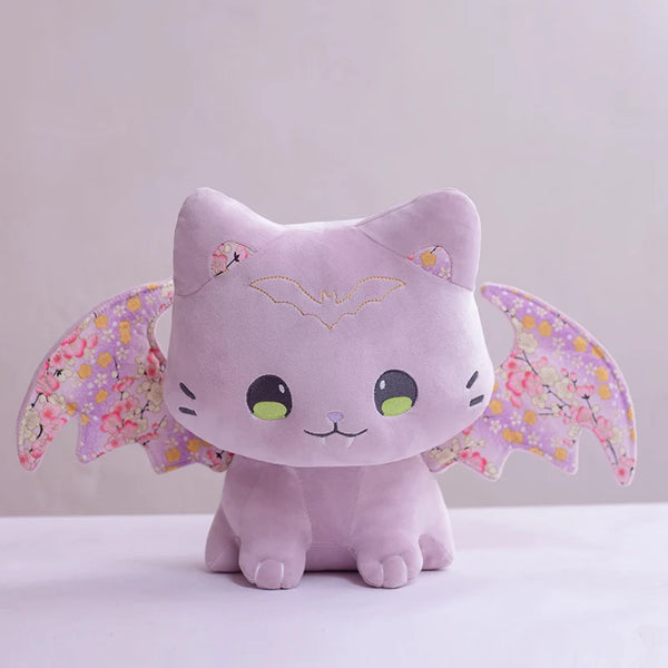 Cute Pink Sakura Cat Plush Toy – Adorable Flying Bat Plush for Gifts