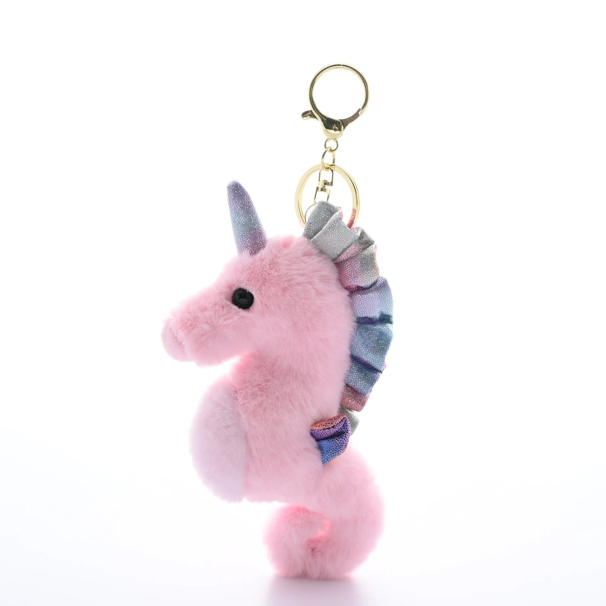 12cm Cute Seahorse Plush Toy Soft Sea Animal Hippocampus Doll Keychain Pendant Backpack Birthday Gifts
