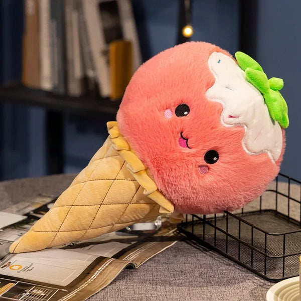 Cartoon Ice cream Plush Toy Stuffed Food Snack ice-cream Cone Pillow Cushion