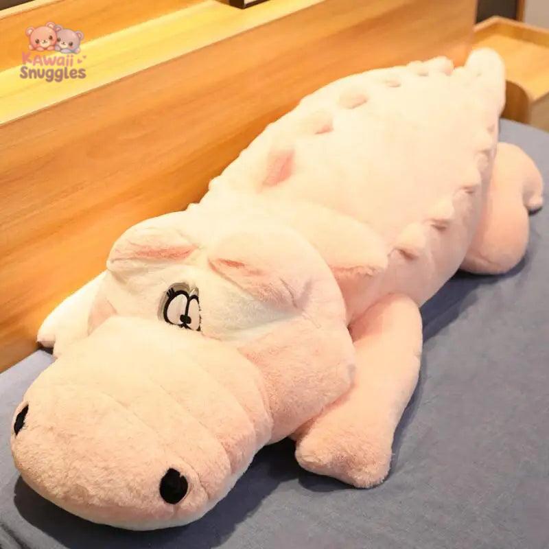 Big Size Crocodile Plush Pillow – Soft Stuffed Animal Mat Pink Kawaii Snuggle