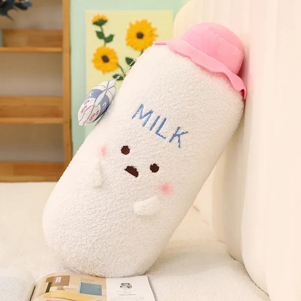 Adorable Milk Bottle Shaped Stuffed Pillow Kawaii Soft Plush Toys Baby's Bottle Doll For Boys And Girls Christmas Birthday Gifts