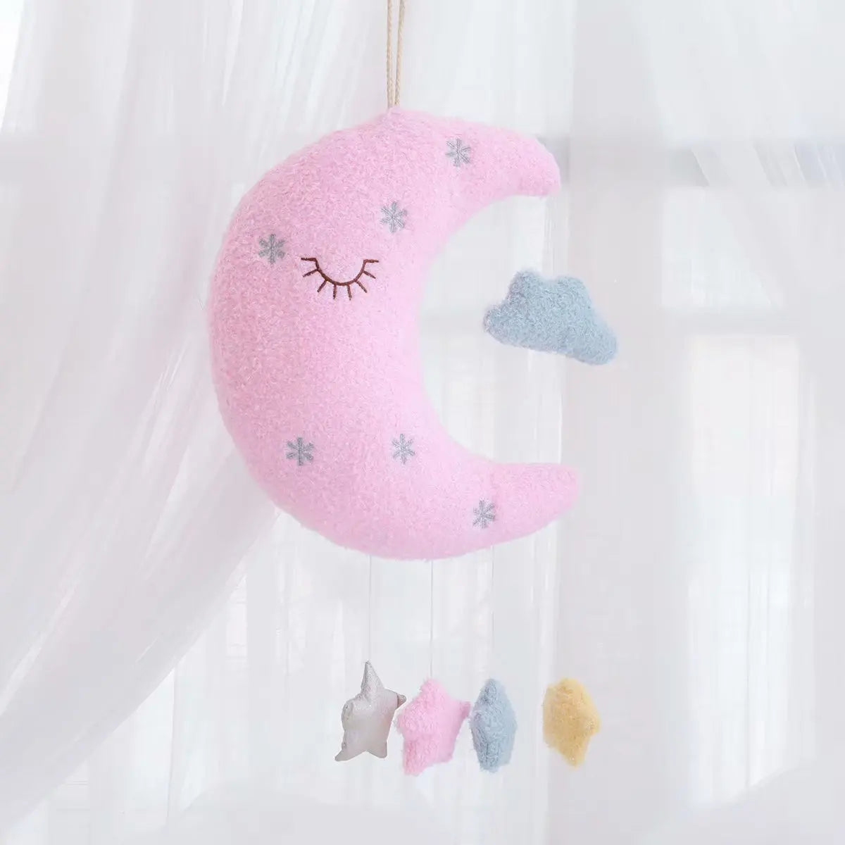 Cute Cloud Moon Rain Drops Plush Toys Wall Hanging – A Whimsy of Weather and Wonder