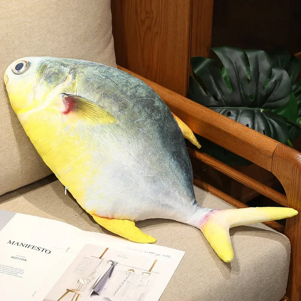 3D Simulation Fish Plush Trout Toys Stuffed Tuna Salmon Autumn Saury Grouper Plush Pillow Creative Sofa Pillow Cushion Gift Kids Toy