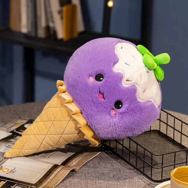 Cartoon Ice cream Plush Toy Stuffed Food Snack ice-cream Cone Pillow Cushion