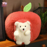 Hedgehog Toys with Apple Shaped – A Whimsical Woodland Friend! Red Kawaii Snuggle