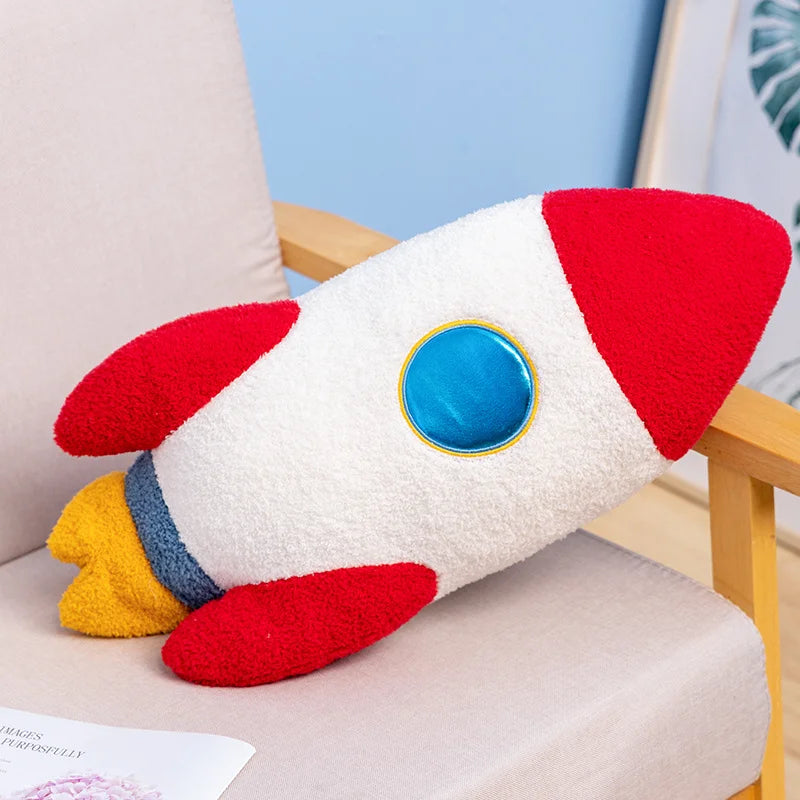Cartoon Astronaut & Rocket Ship Plush – A Space Adventure in Your Arms!