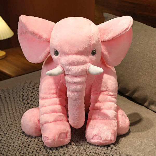 1Cute Plush Elephant Doll Toy Kids Play Back Cushion Cute Stuffed Elephant