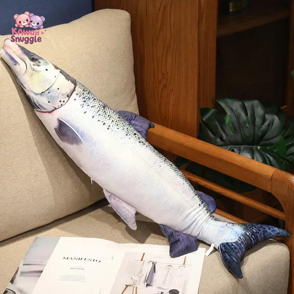 Giant Simulation Trout Fish Plush Toy: A Whimsical Ocean Adventure Salmon Kawaii Snuggle