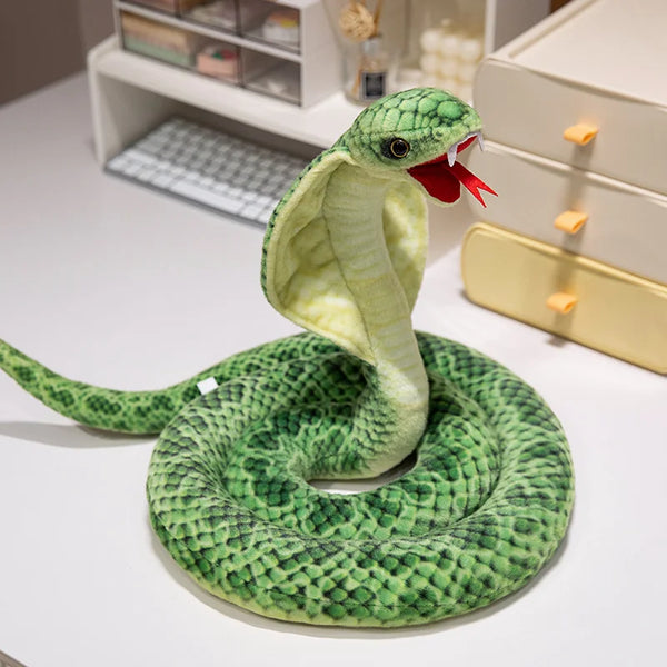 Black Simulated Colorful Cobra Plush Toys Purple Stuffed Animals Snakes Plushies Doll Grey