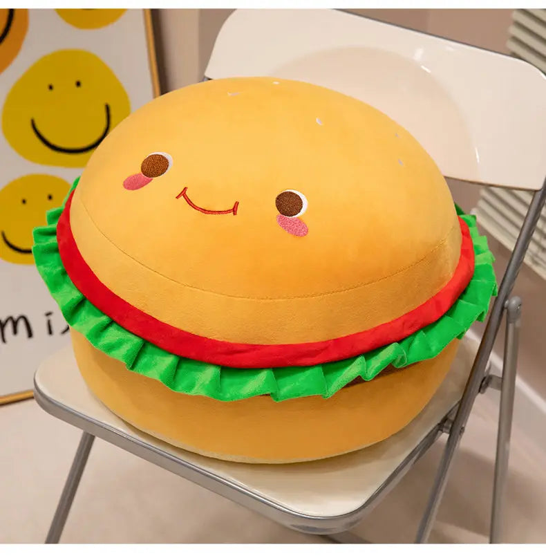 Creative Hamburger Plush Toy Soft Stuffed Kawaii Padded Cushion