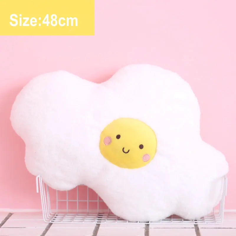 Cute Emotion Face Weather Pillow – Let the Sky Tell a Story