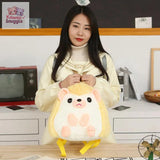 Cute Plush Hedgehog Backpack – Your Adorable Travel Buddy! Yellow 32cm Kawaii Snuggle