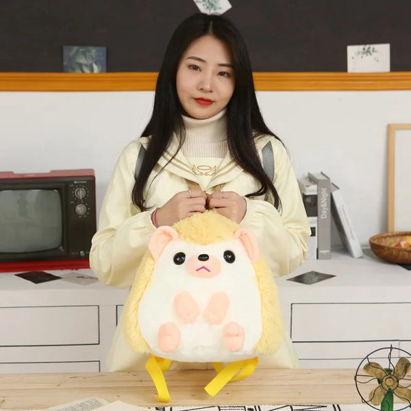 Cute Plush Hedgehog Backpack – Your Kawaii Companion For School and Play