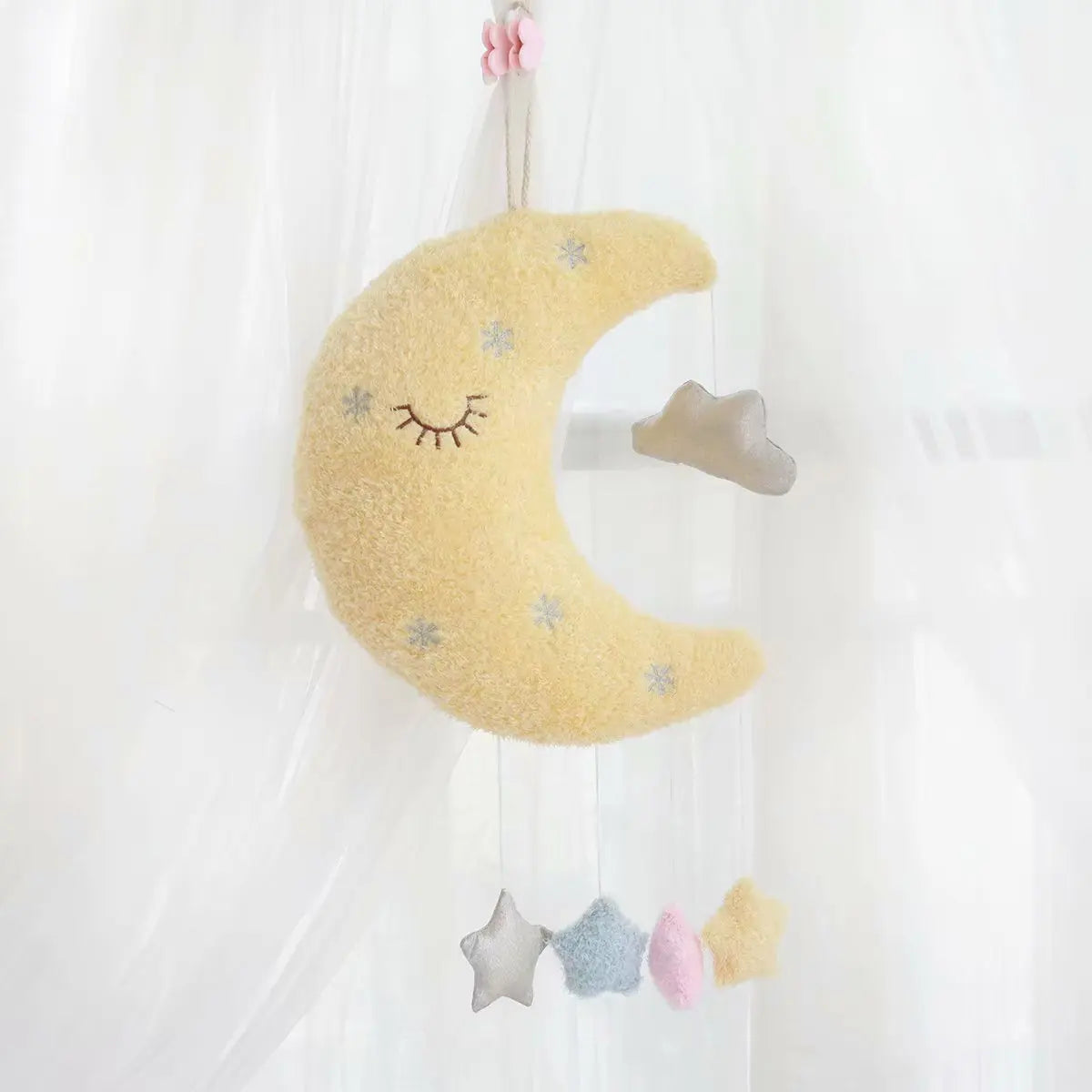Cute Cloud Moon Rain Drops Plush Toys Wall Hanging – A Whimsy of Weather and Wonder