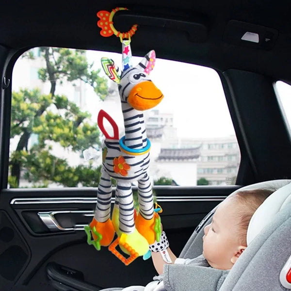 Soft Giraffe Zebra Animal Handbells Rattles Plush – A Tale of Gentle Jungle Rattles