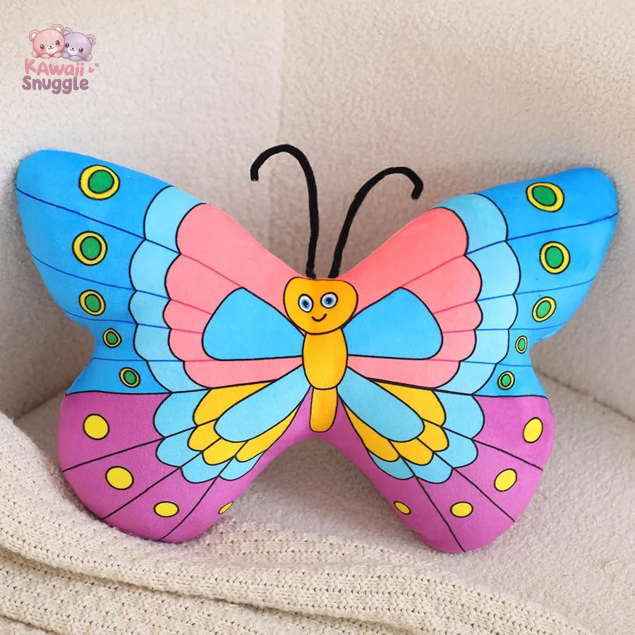 Simulation Soft Butterfly Plush Pillow – Comfort with a Touch of Nature blue Kawaii Snuggle