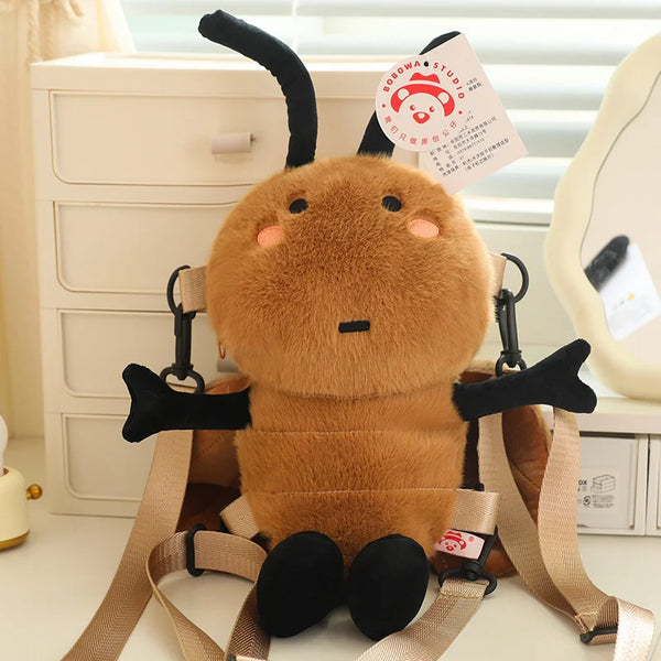 Cute Insect Plush Backpack for Kids