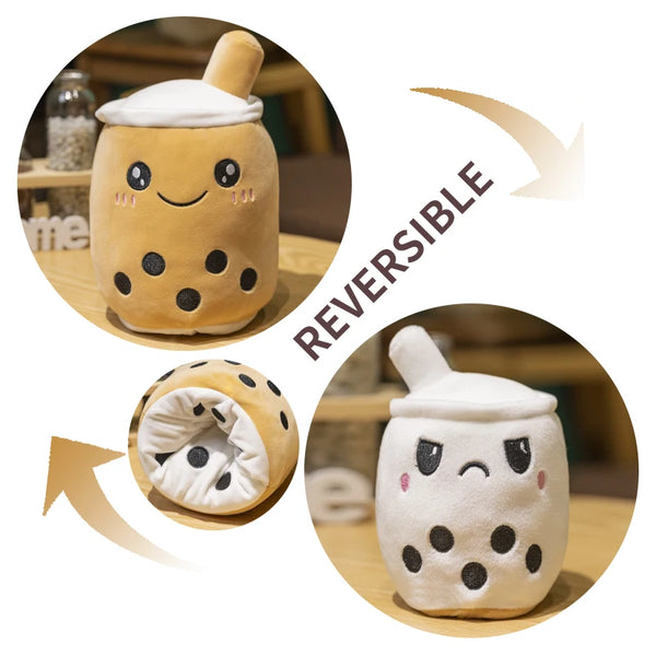 Reversible Bubble Tea Plush Toy – A Sweet Sip of Surprise
