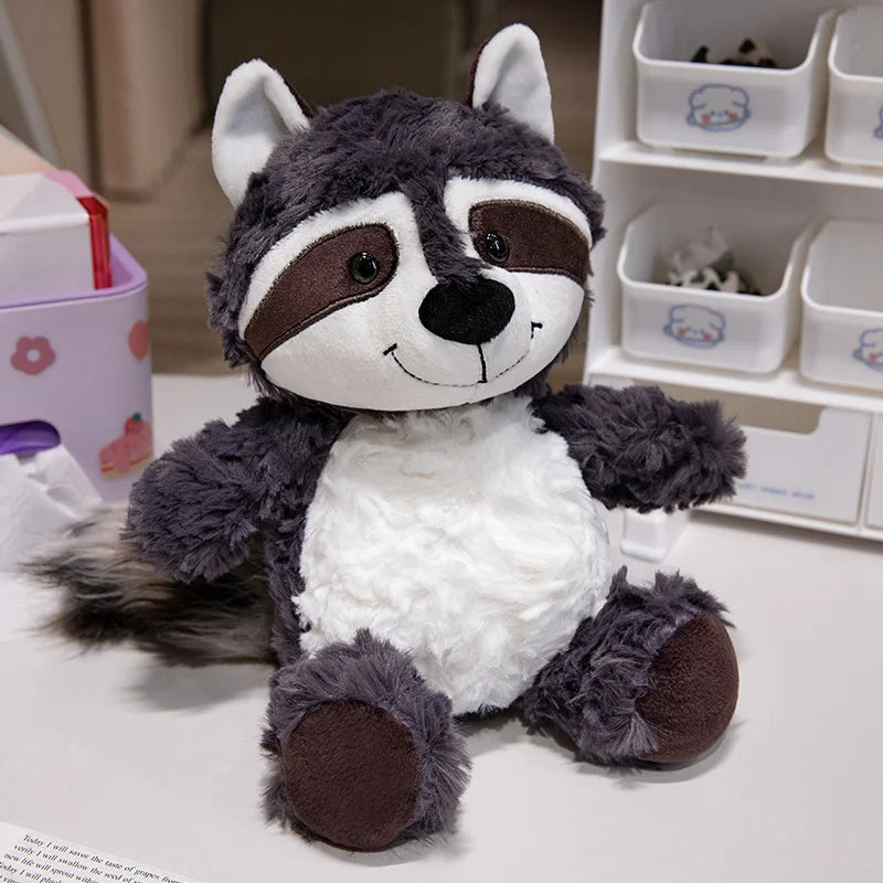 Cute Three Colours Raccoon Plush Toys Simulation Northern Raccoon