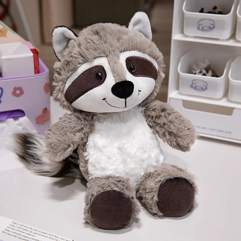 Cute Three Colours Raccoon Plush Toys Simulation Northern Raccoon