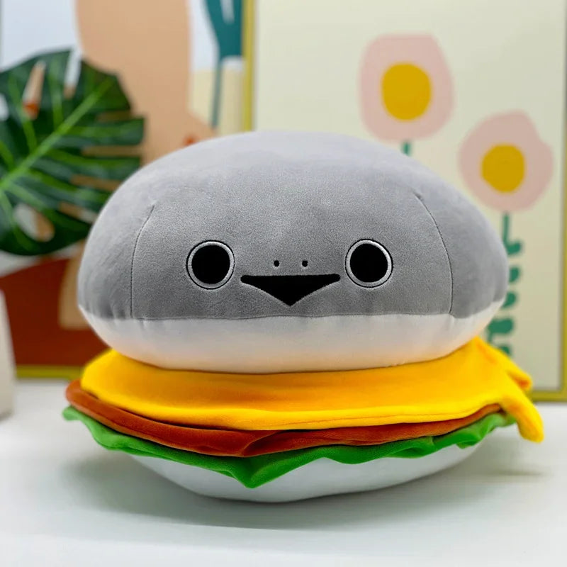 Funny Hamburger Puffer Fish Plush Toy – A Unique Blend of Fun and Comfort