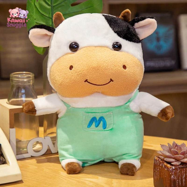 Kawaii Mini Cow Plush Animals Doll Toys green Kawaii Snuggle